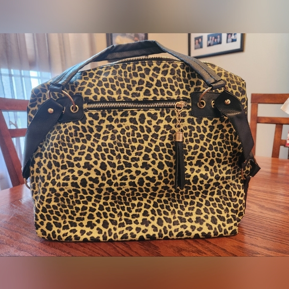 Zhenxing Sparkly Animal Print Tote/Satchel - Picture 4 of 10